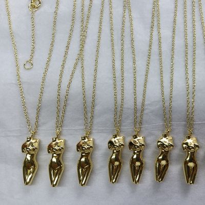 925 Sterling Silver Venus Feminino Corpo Pendente Colar Personalizável Para o Seu Outfit