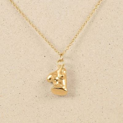 Vênus Feminilidade 18K de ouro revestido 925 Sterling Silver Enchido Pendente Necklace Para a festa