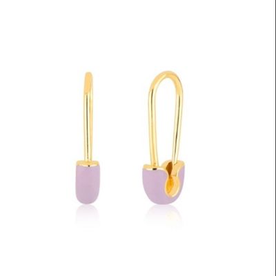 925 Prata Sterling Pincel de Moda Feminina Brincos de Pincel Adornados com acabamento de gotejamento de esmalte azul