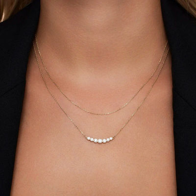 Minimalista 925 Sterling Prata Pendente de tênis colares para mulheres camada colares empilháveis