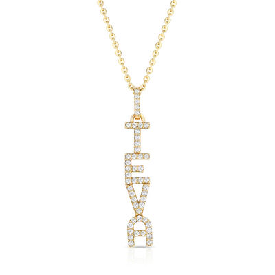 Elegante 925 Sterling Prata 14K Ouro MAMA Flutuante Longo Pênalti Colar