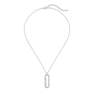 18k de ouro Mamã clipe pendente colar em 925 Sterling Silver