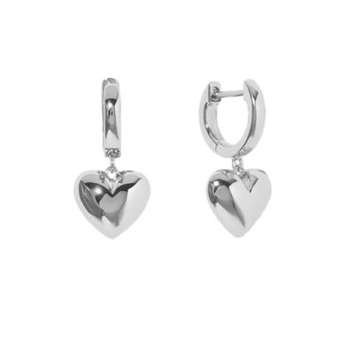 18K ouro Revestido Teardrop Hollow Stud Heart Dangle brincos para ocasião presente