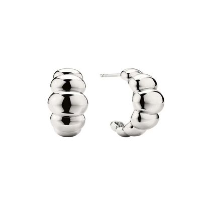 18K de Ouro Rhodium Revestido Crescent Stud brincos   Elegante Dom Hoop brincos para mulheres, perfeito para todos os dias & festa