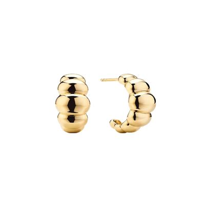 18K de Ouro Rhodium Revestido Crescent Stud brincos   Elegante Dom Hoop brincos para mulheres, perfeito para todos os dias & festa
