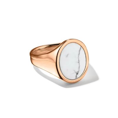 Anel de selo masculino de prata esterlina 925