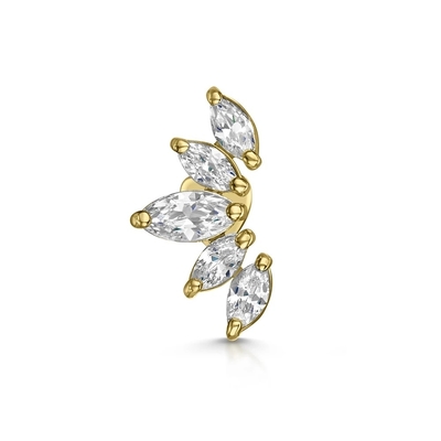 Brinquedos de Ródio de ouro branco CZ para mulheres estilo de uso diário