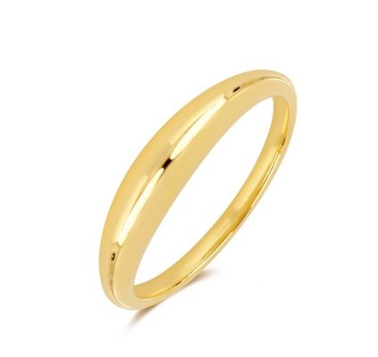 Flat 18K ouro Revestido Boho 925 Sterling prata empilhando anéis femininos
