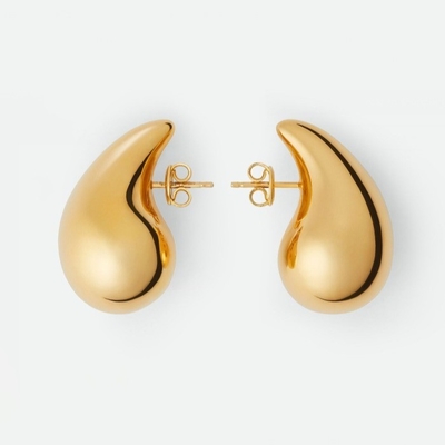 18K ouro revestido de peso leve grandes gotas brincos de senhoras jóias em 925 Sterling Silver