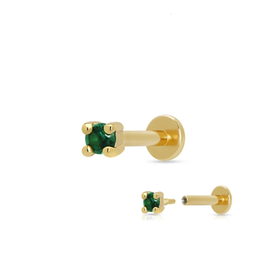 YUNCHENG Alta Qualidade Zircão cúbico 925 Prateado Flat Back brincos