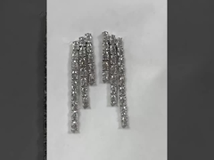 Colar de tênis de pedra oval branco