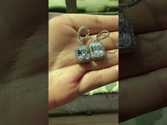 925 Materiais de prata esterlina Tipo Top Vendas Brancos Dourados Dangle Bridal Earrings