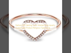 Moda 925 Sterling Silver Women Ring Jewelry Produto personalizado Tipo religioso Nenhum