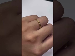 Twist Clássico 925 Prata Esterlina Anel Feminino Jóias Revestidas Com Ouro 18K